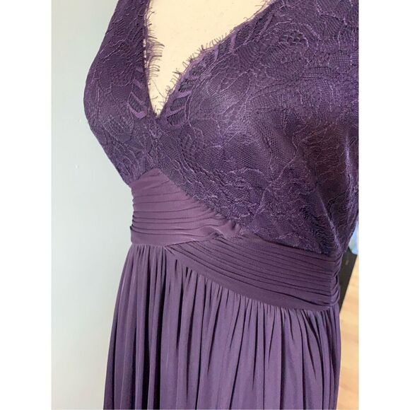 Adrianna Papell long maxi dress fancy size 2 purple bridesmaid made of honor - Picture 6 of 7